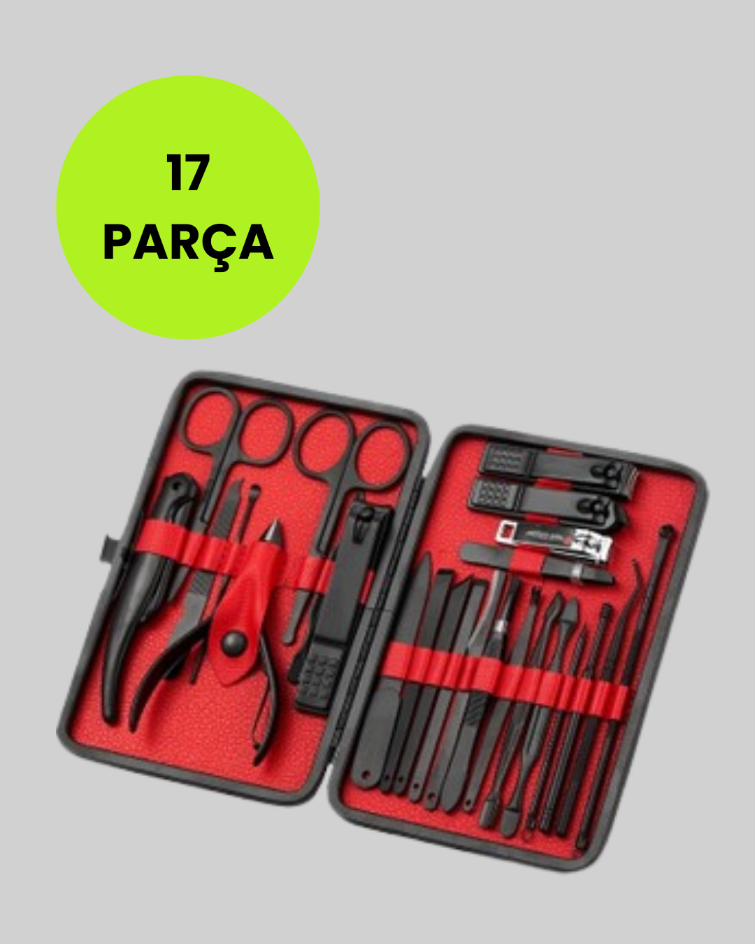 Profesyonel Paslanmaz Çelik Manikür & Pedikür Seti - Görsel 2