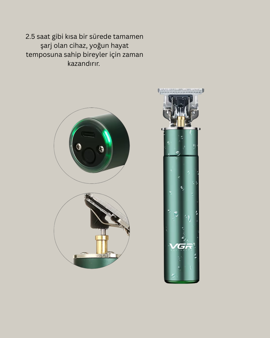 Profesyonel Salon Kalitesinde Saç ve Sakal Kesme Makinesi - Görsel 2