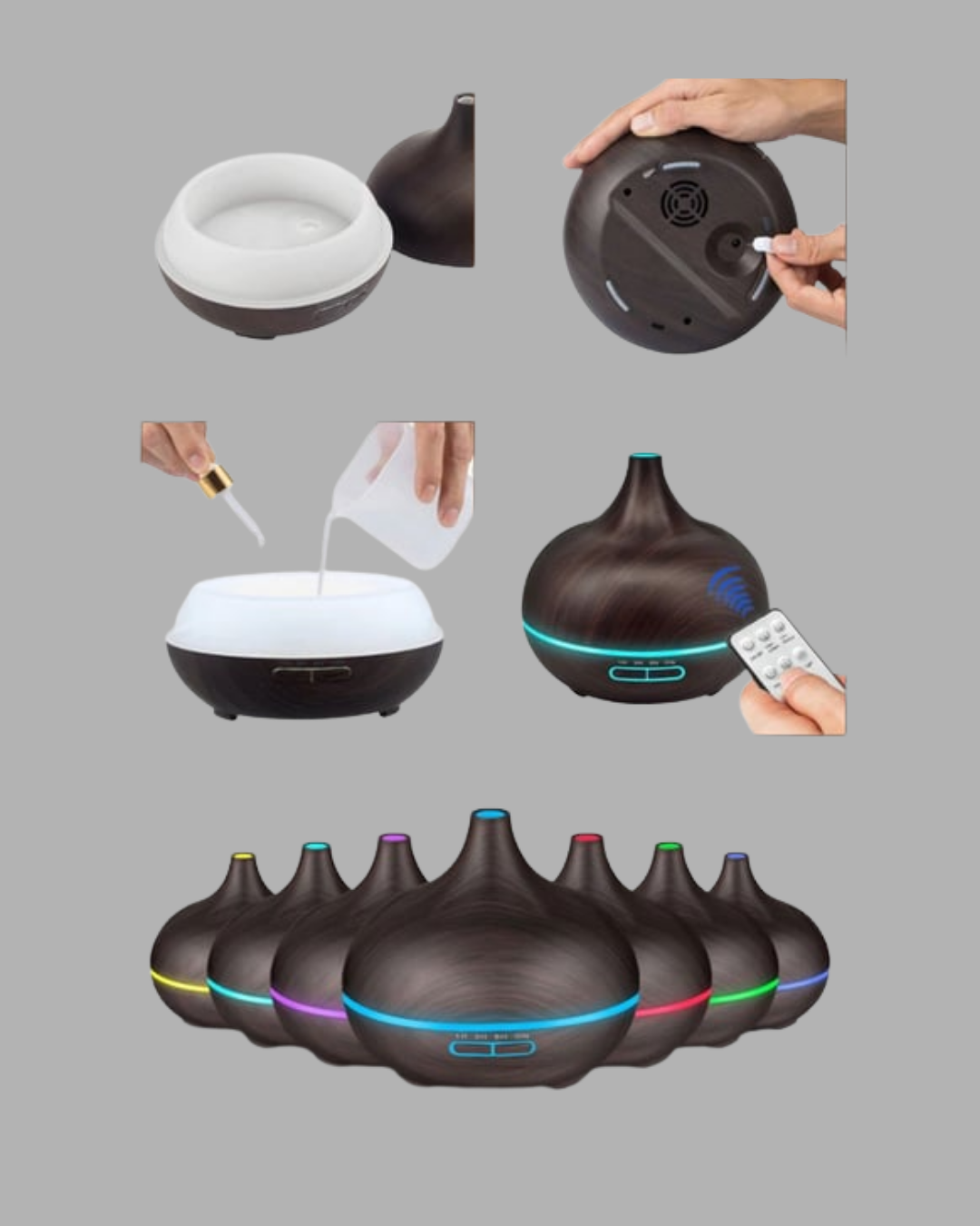 Büyük Su Hazneli Ultrasonik Difüzör ve Oda Nemlendirici - Görsel 3