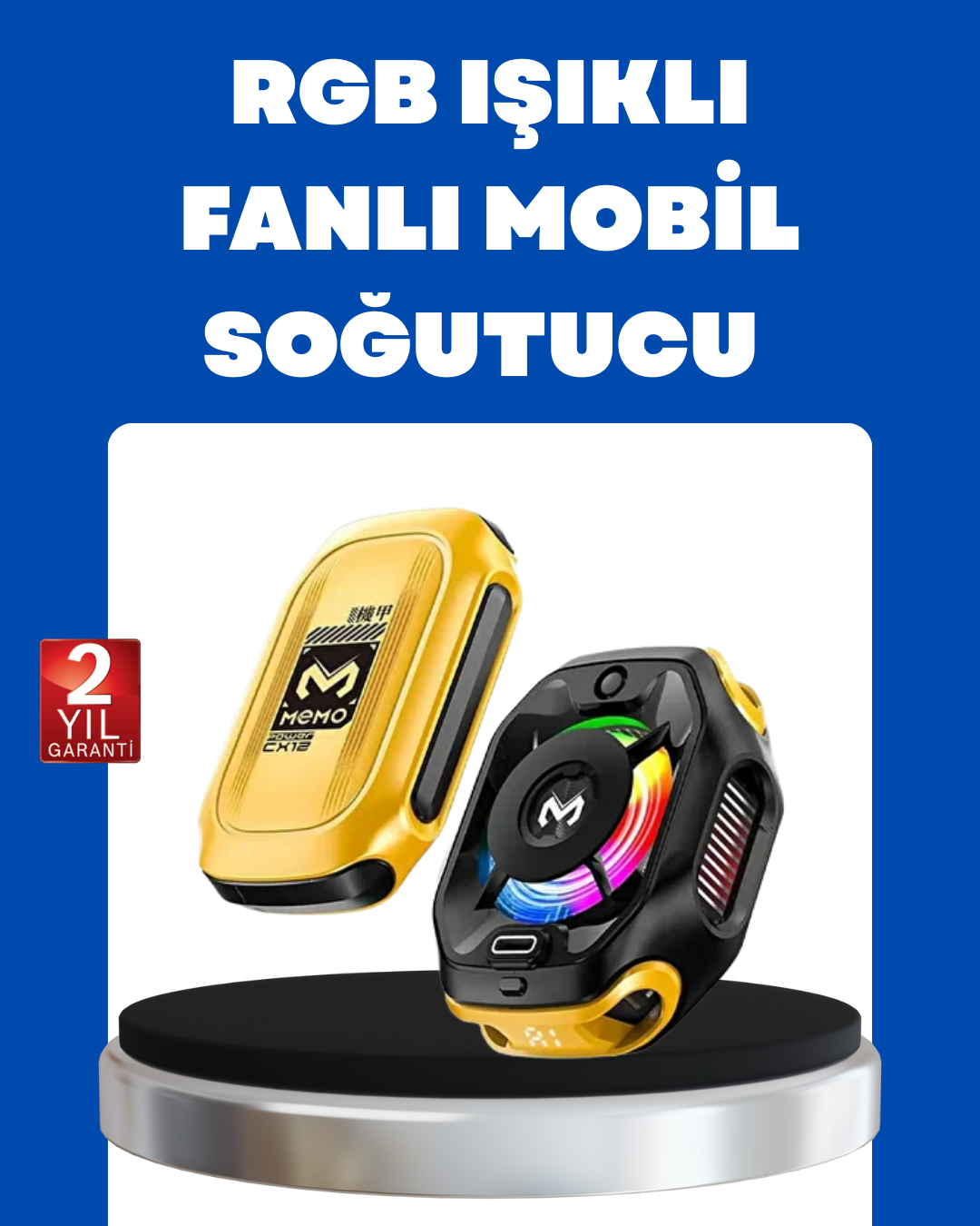 Manyetik Montajlı Dijital Ekranlı Telefon Soğutucu