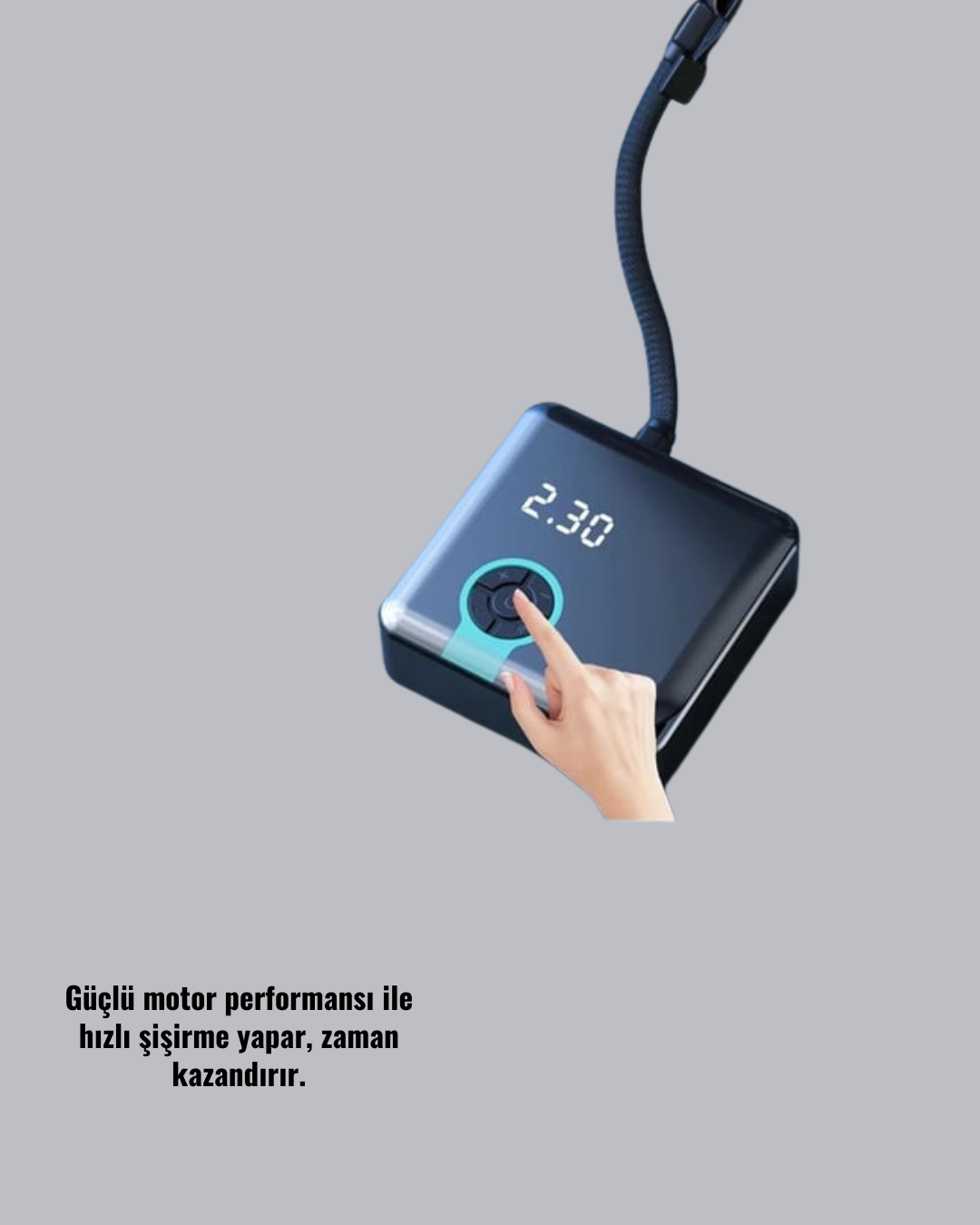 Type-C Şarj Girişli Taşınabilir Elektrikli Hava Pompası - Görsel 5