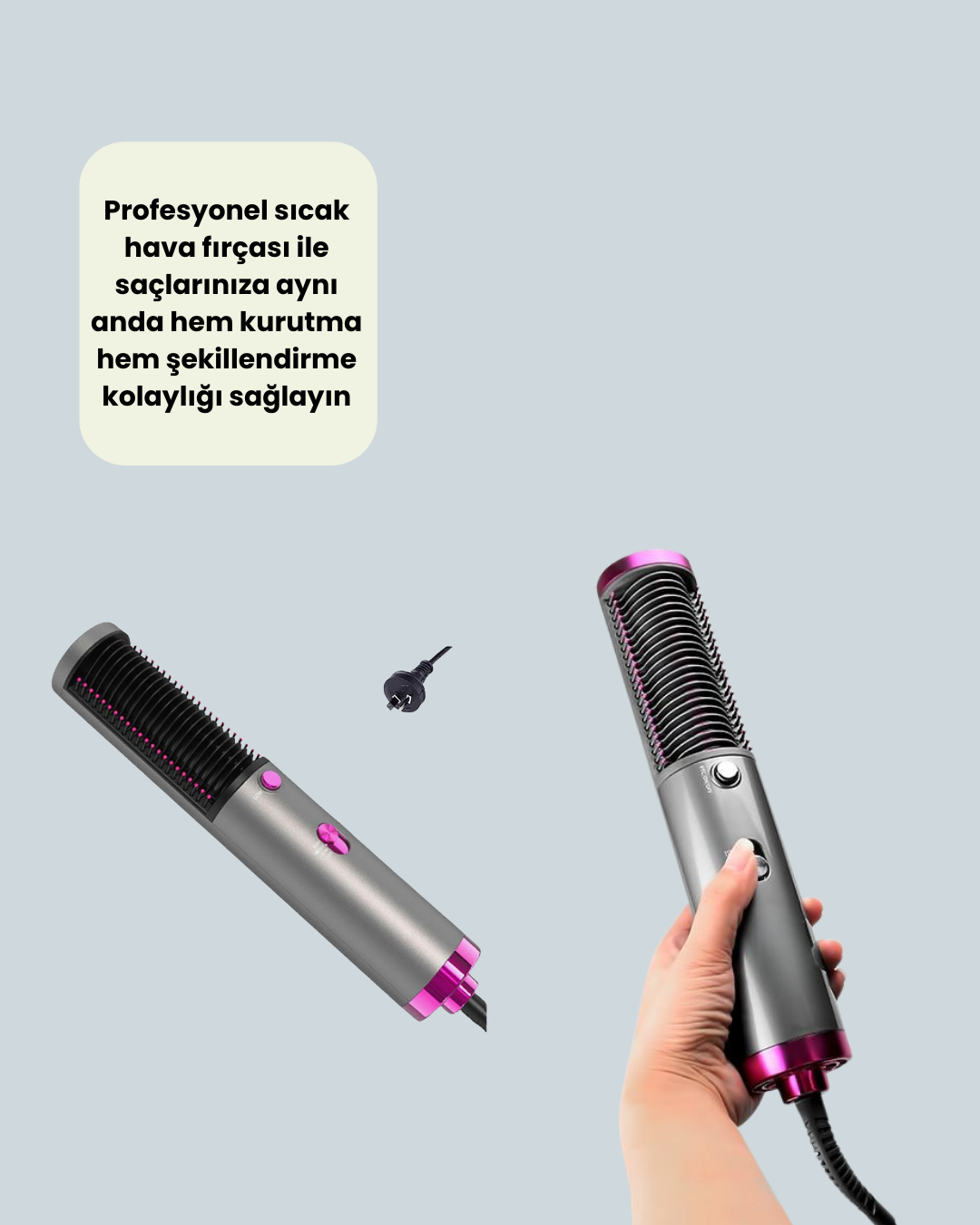 Hızlı Kurutma ve Parlak Saçlar İçin Profesyonel Fırça - Görsel 3