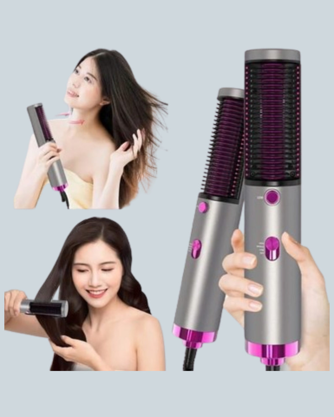 Elektriklenme Önleyici İyonik Saç Şekillendirme Fırçası - Görsel 4