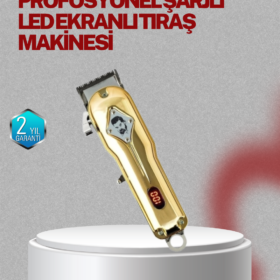 Type-C Şarjlı LCD Ekranlı Profesyonel Saç Sakal Tıraş Makinesi