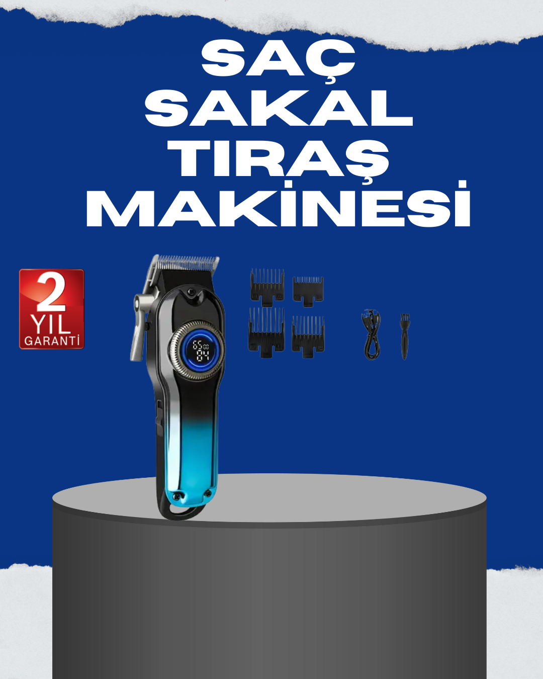 USB Type-C Şarjlı Kablosuz/Kablolu Erkek Tıraş Makinesi