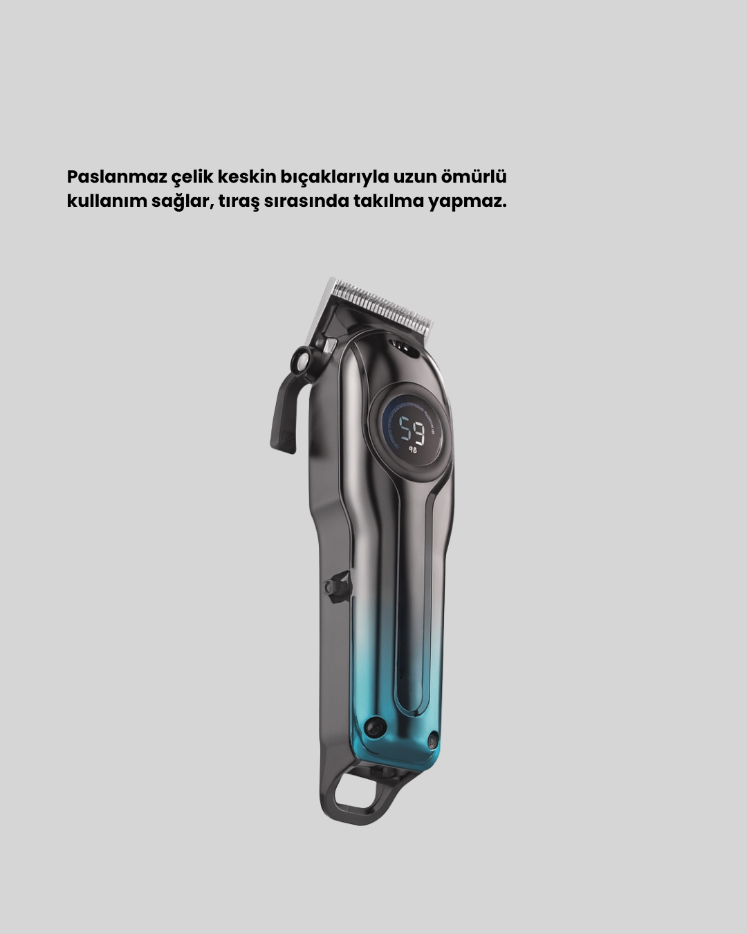 USB Type-C Şarjlı Kablosuz/Kablolu Erkek Tıraş Makinesi - Görsel 2