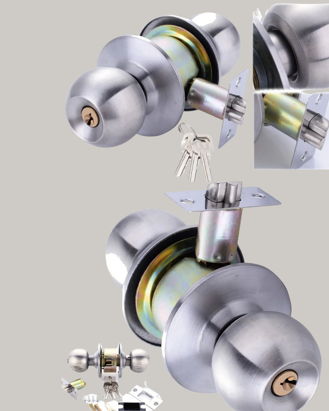 İç ve Dış Mekan Uyumlu Giriş Tipi Topuzlu Kilit - Görsel 4