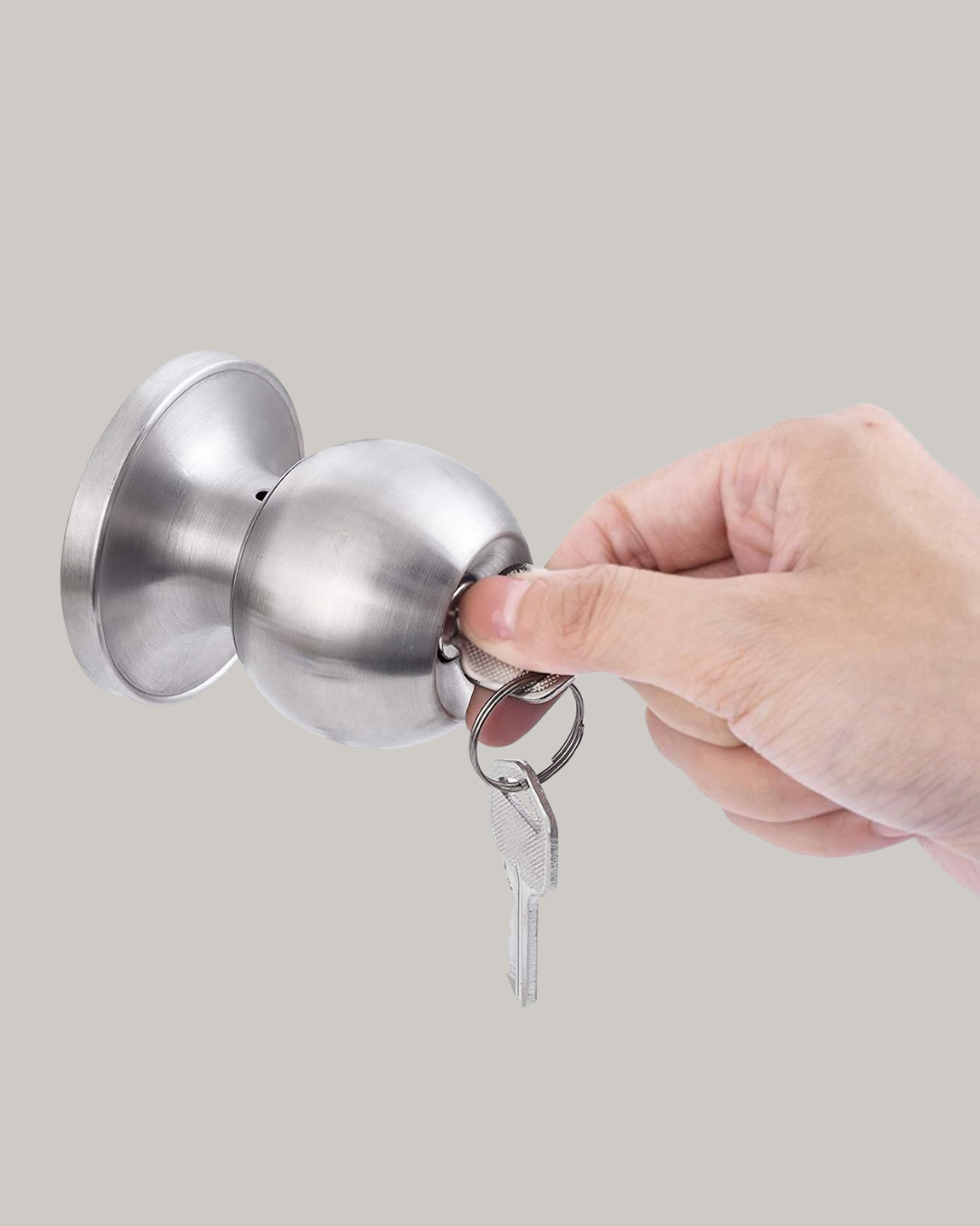 Paslanmaz Çelik Dayanıklı Topuzlu Kapı Kilidi - Görsel 2