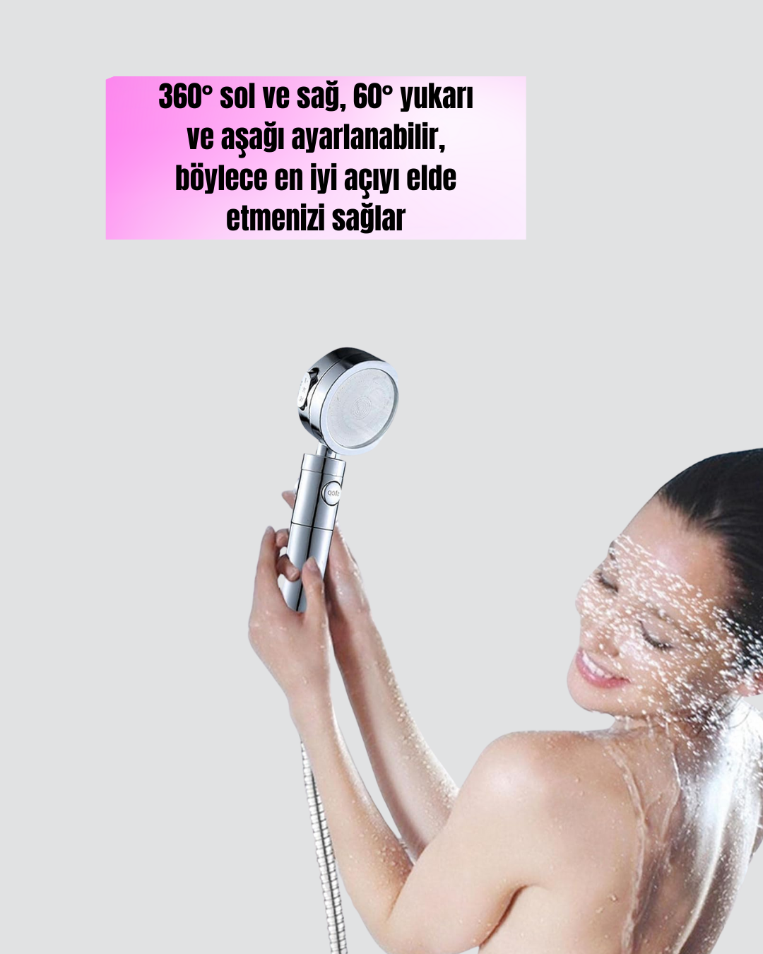 Şelale Sisi ve Masaj Özellikli Banyo Duş Başlığı - Görsel 4