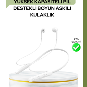 100 Saat Pil Ömrü Boyun Askılı Bluetooth Kablosuz Kulaklık