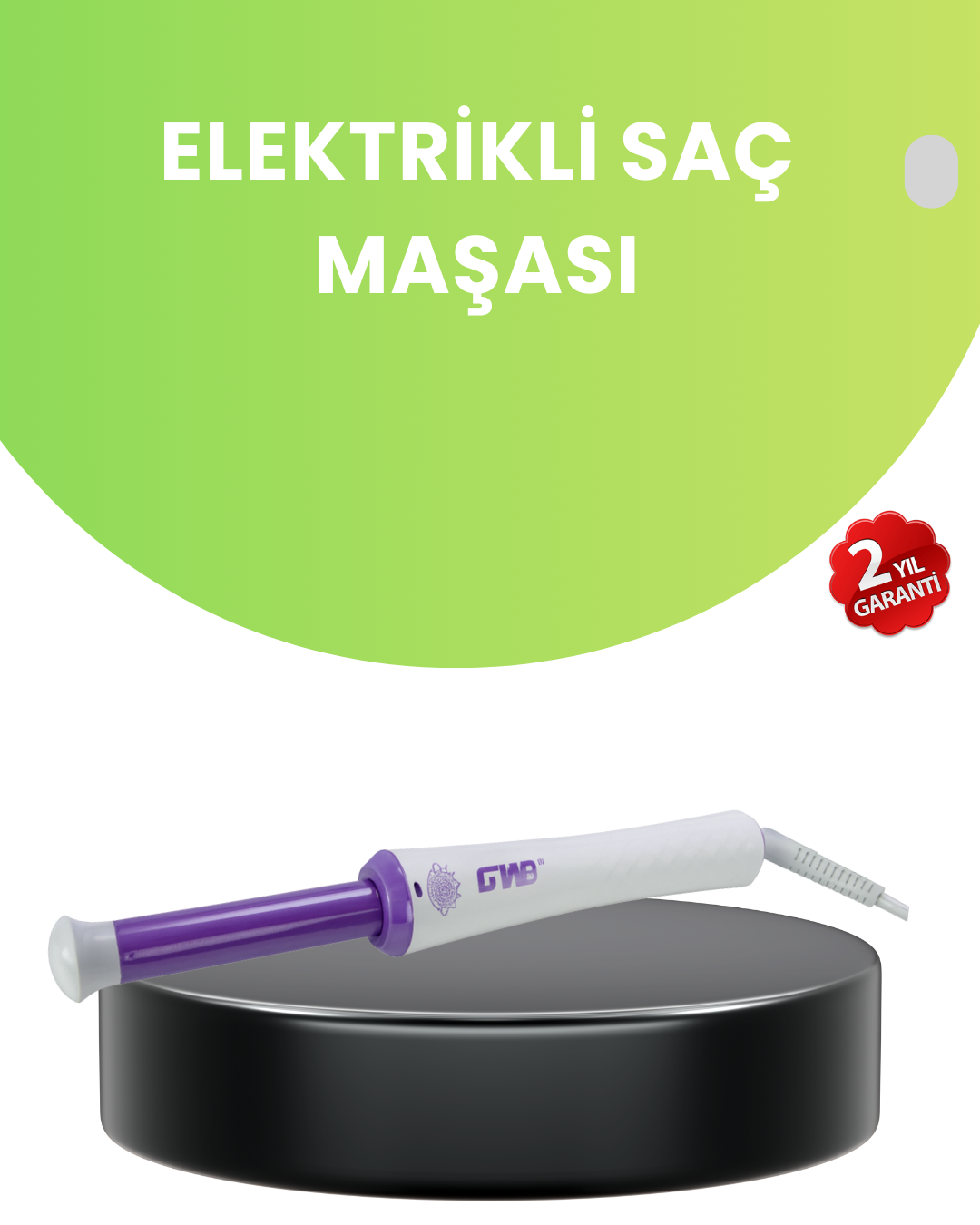 GW Profesyonel Saç Kıvırıcı – 140-210°C Isı Ayarlı Taşınabilir Tasarım