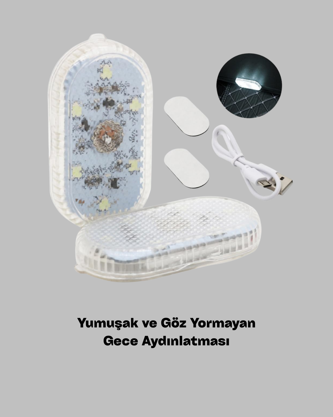 Araç İçi ve Ev Kullanımı İçin 7 Renkli Dekoratif LED Lamba - Görsel 4