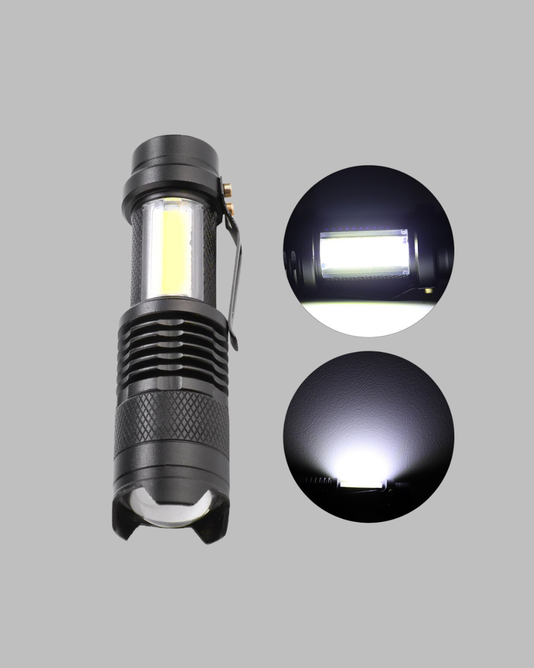 Şarjlı Mini LED El Feneri 2000 Lümen Su Geçirmez - Görsel 5