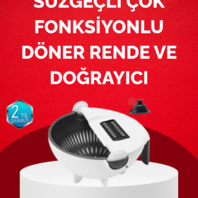 Döner Mekanizmalı Sebze Doğrayıcı Hazneli Rende