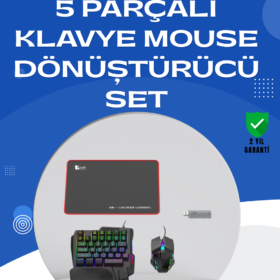 Profesyonel Mobil Oyun Seti | Yüksek DPI Mouse + Ergonomik Klavye