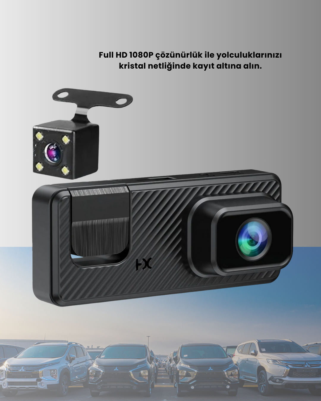 Çok Açılı Araç İçi DVR | Ön İç Arka Kamera Döngü Video Kaydı - Görsel 4