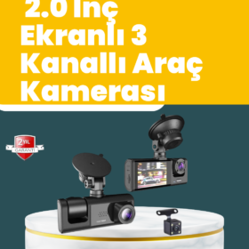 Full HD Çift Yönlü Araç Kamerası  Hareket Algılama  Döngüsel Kayıt