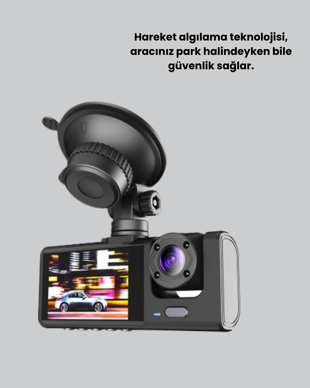 Üç Kameralı Araç Kamerası Full HD Gece Görüş G-Sensör - Görsel 3