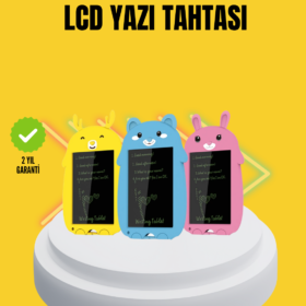 Tek Tuşla Silinebilir LCD Yazı Tableti | Çocuklar İçin Eğitim Tableti