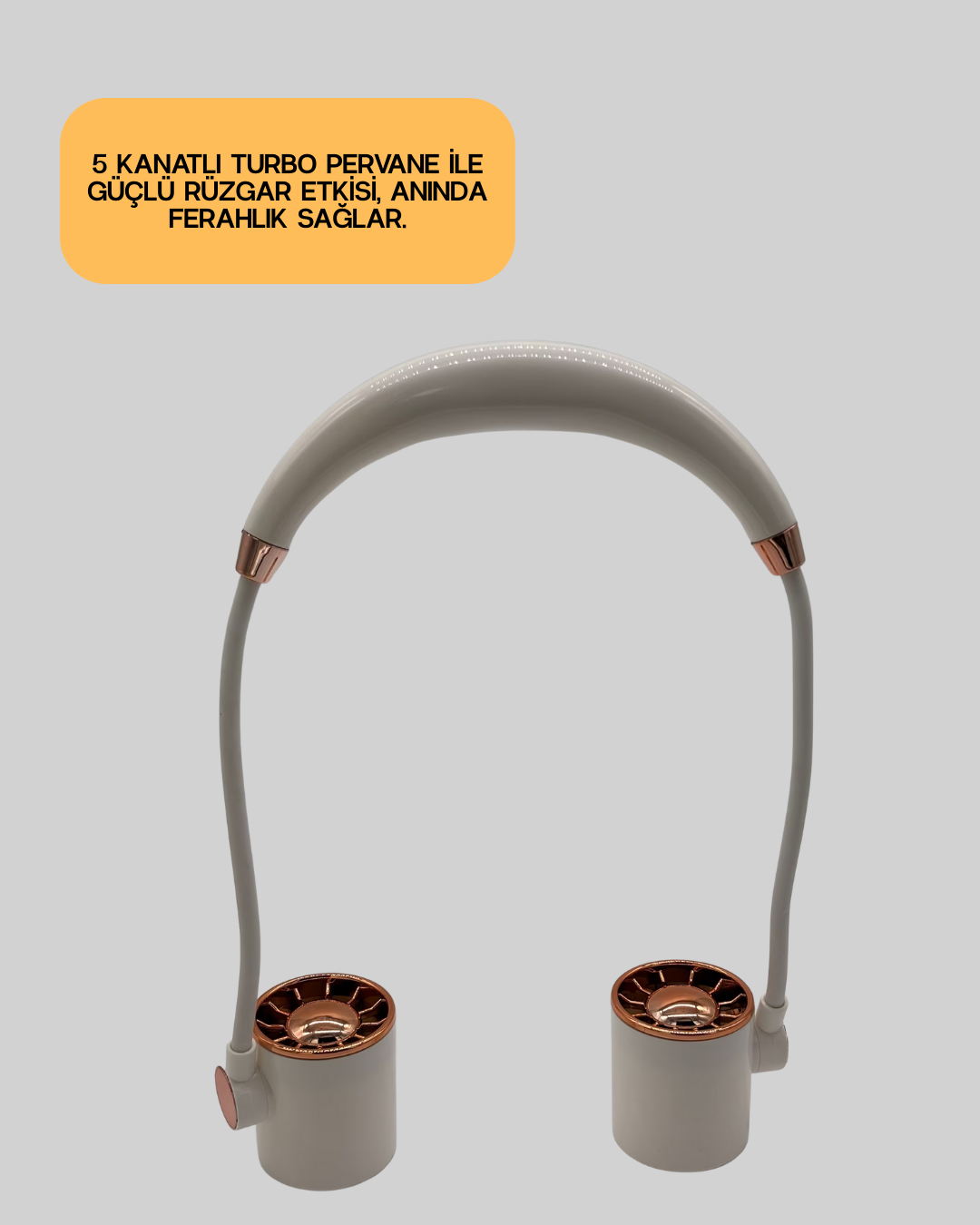 Katlanabilir Asılabilir Mini Fan USB Şarjlı 3 Kademeli Sessiz - Görsel 2