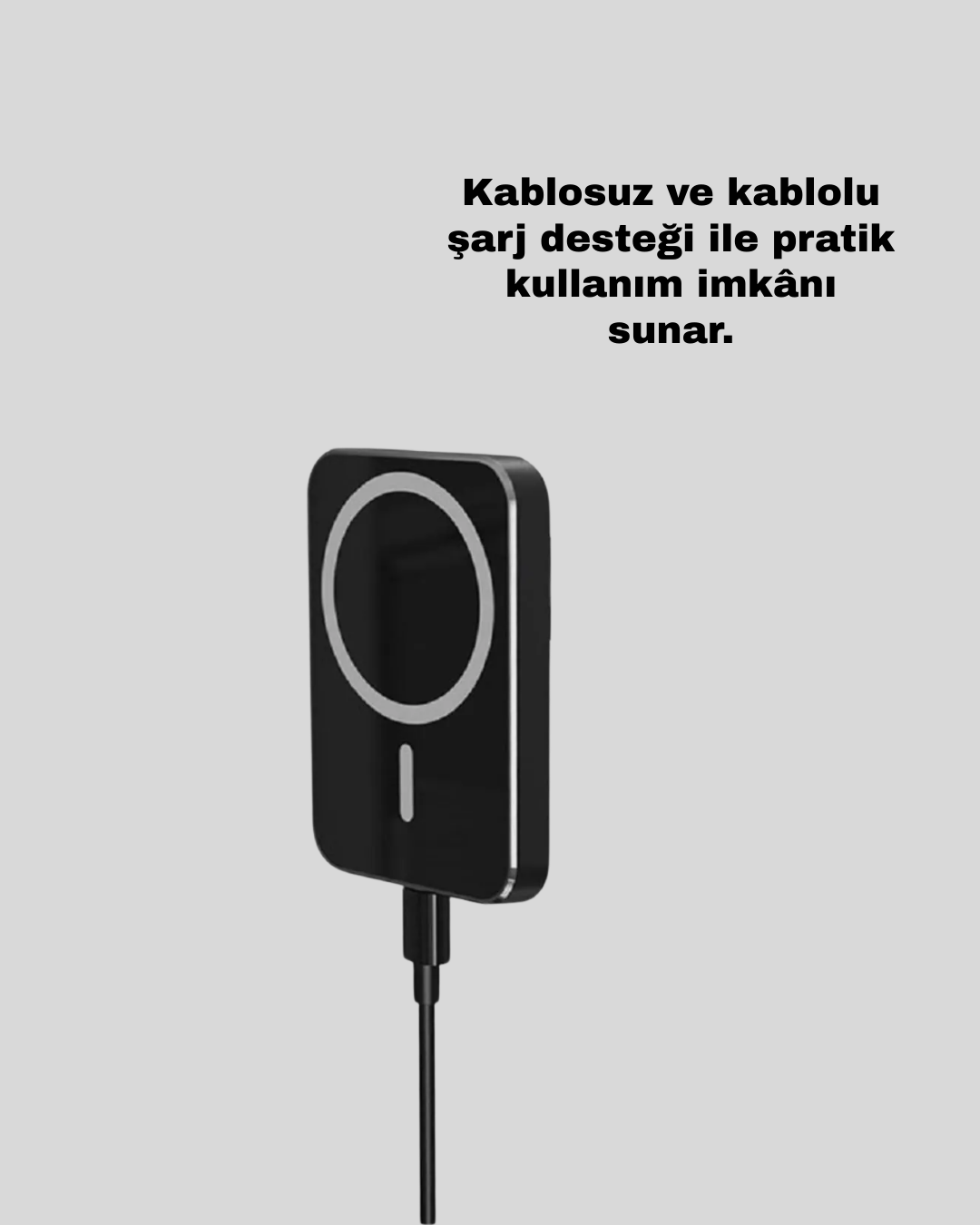 Mıknatıslı MagSafe Uyumlu Araç Tutucu Kablosuz Şarj Destekli - Görsel 4