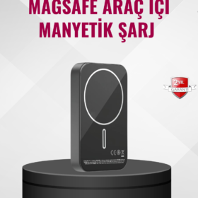 MagSafe Araç Telefon Tutucu 15W Hızlı Şarj Type-C Girişli