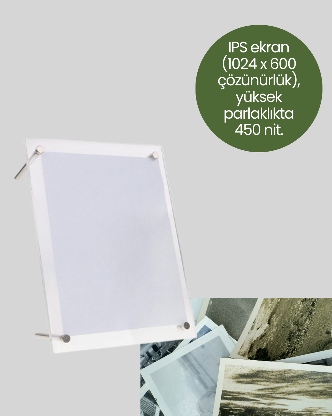 4GB Hafızalı 7 İnç Dijital Fotoğraf Çerçevesi – Yüzlerce Anınızı Saklayın - Görsel 2