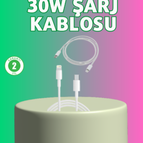 Orijinal Kalite 30W Type-C Lightning Hızlı Şarj Kablosu – 1.2m Dayanıklı