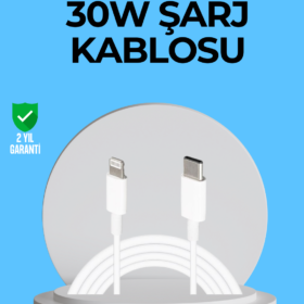 Dayanıklı TPE Lightning Kablo – 30W Hızlı Şarj ve Veri Transferi