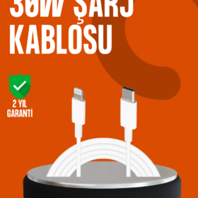 30W Type-C Lightning Hızlı Şarj Kablosu 1.2m iPhone Uyumlu