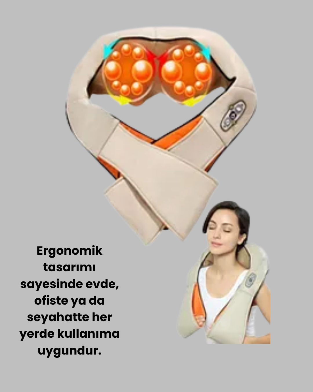 Profesyonel Ovmalı Masaj Aleti Isıtmalı Vücut Masajı İçin Pratik Kullanım - Görsel 3