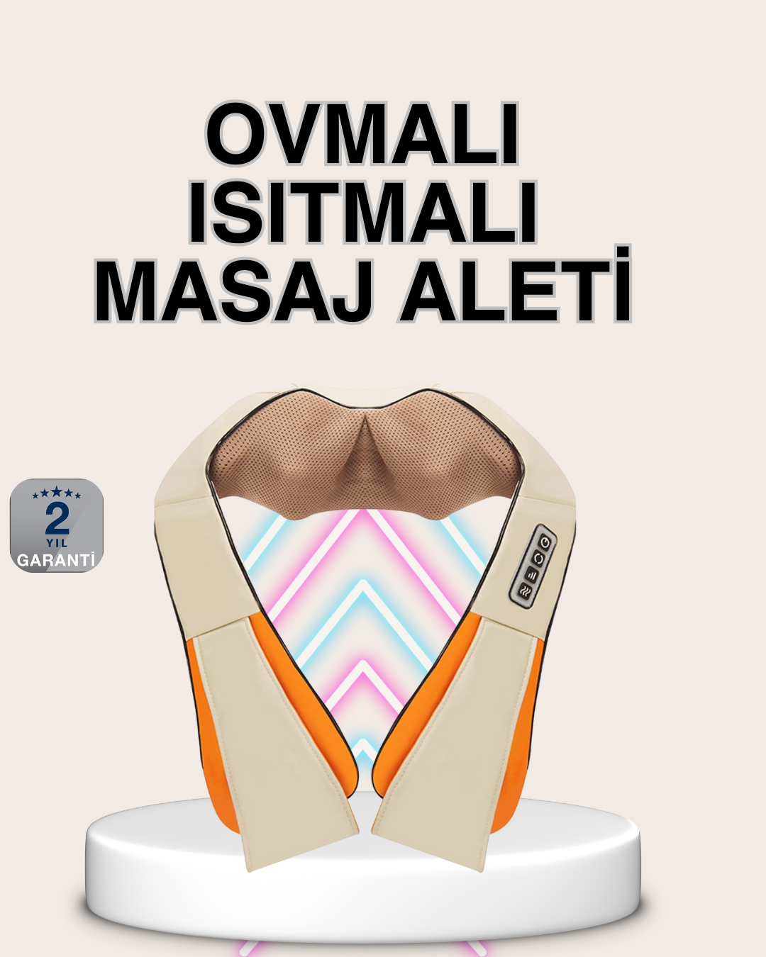 Bel Omuz Boyun Masaj Aleti Ovmalı Isıtmalı Kas Yorgunluğu Giderici