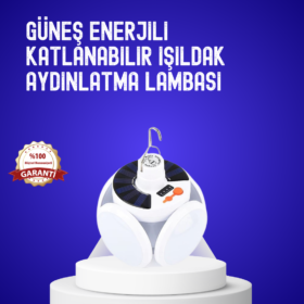 USB ve Solar Şarjlı Katlanabilir 5 Taraflı LED Lamba