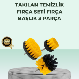 Matkap Uyumlu Temizlik Fırçası Seti 3’lü Çok Amaçlı