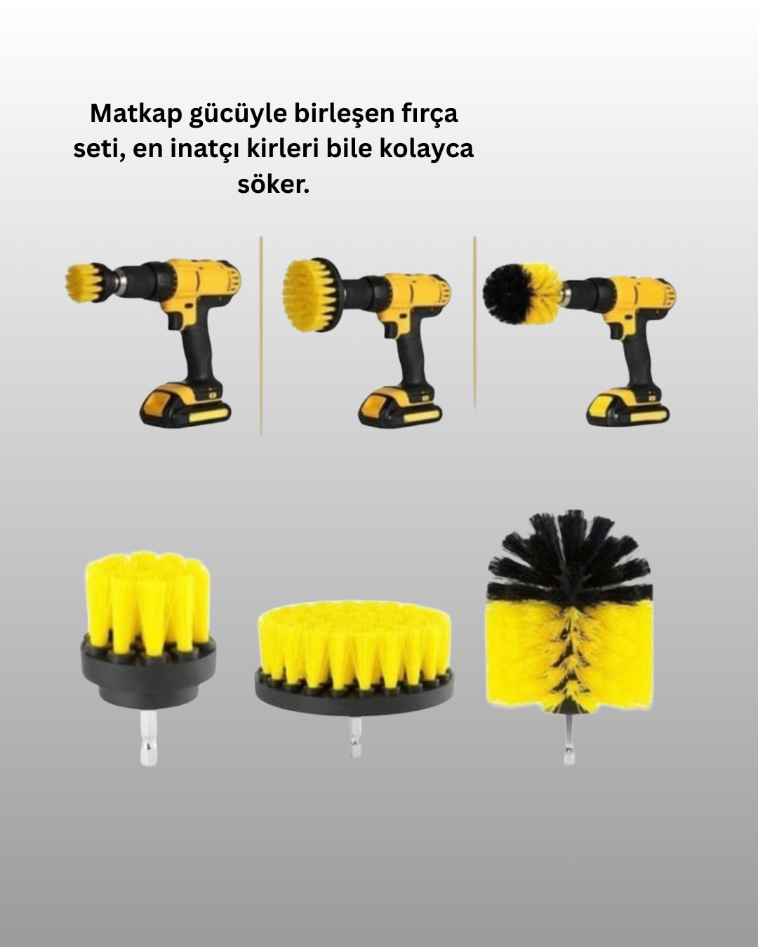 Profesyonel Matkap Ucu Temizlik Fırçası 3’lü Set - Görsel 2