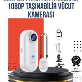 360° Klipsli Manyetik Spor Kamera Yüksek Çözünürlük