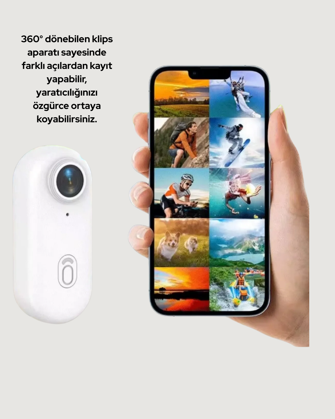 1080P WiFi Spor Kamerası Su Geçirmez Mini Aksiyon Kamera - Görsel 3