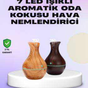 Ultrasonik Ahşap Desenli 130ml Aromaterapi Difüzör ve Hava Nemlendirici