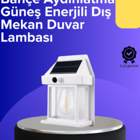Güneş Enerjili Hareket Sensörlü Duvar Lambası