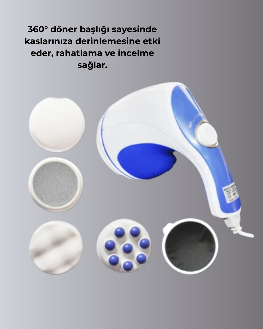 Elektrikli Yağ Yakıcı Masaj Aleti 5 Başlıklı Vücut Şekillendirici - Görsel 3