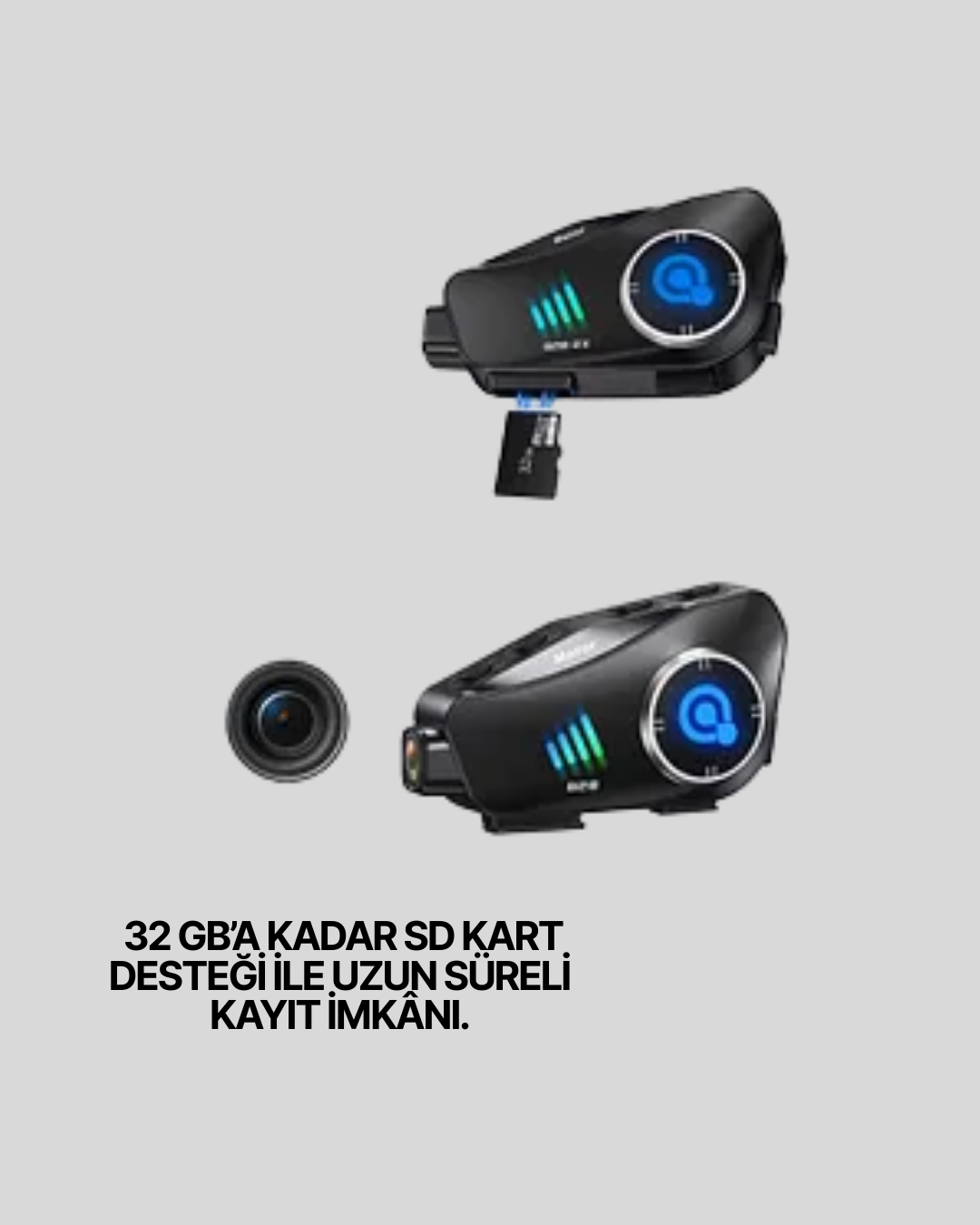 Q28 Bluetooth Kask Kulaklık 1080P Kamera – Su Geçirmez Motosiklet Interkom - Görsel 2