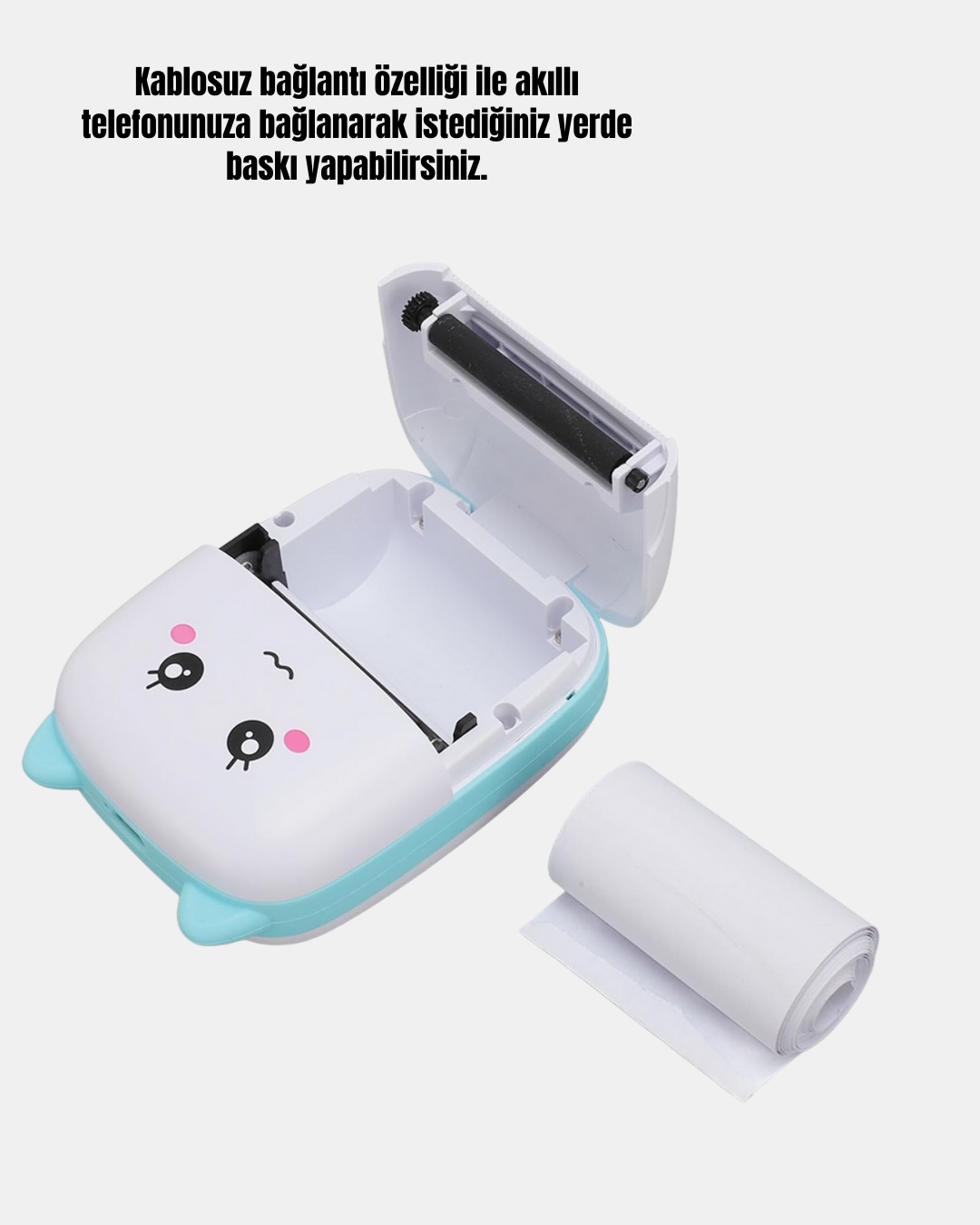 Mini Bluetooth Termal Yazıcı 1200mAh Şarjlı Taşınabilir - Görsel 2