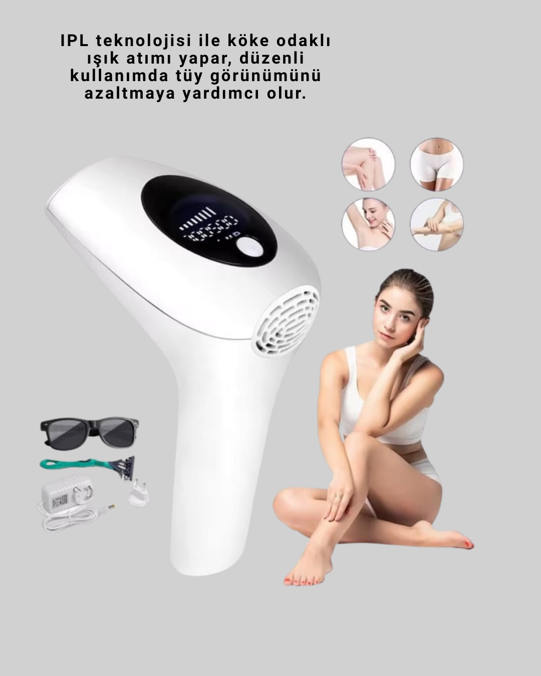 Hasuba IPL Lazer Epilasyon Cihazı HS-262 Ev Tipi Kullanım İçin - Görsel 5