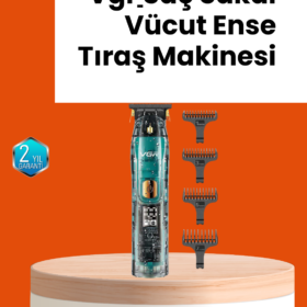 VGR V-695 Şarjlı Saç Sakal Tıraş Makinesi 2600mAh Batarya ve Kılavuz Taraklı