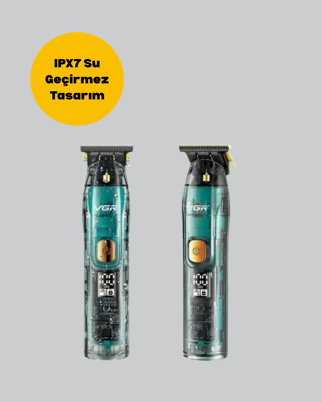 VGR V-695 Şarjlı Saç Sakal Tıraş Makinesi 2600mAh Batarya ve Kılavuz Taraklı - Görsel 4