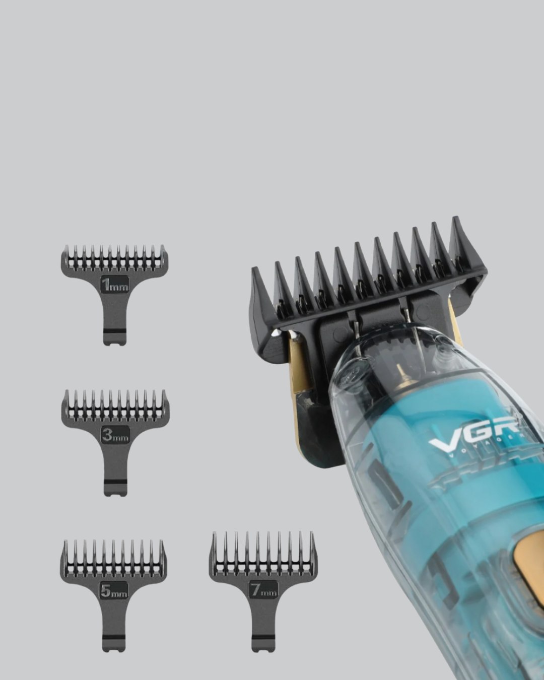 VGR V-695 Şarjlı Saç Sakal Tıraş Makinesi 2600mAh Batarya ve Kılavuz Taraklı - Görsel 5