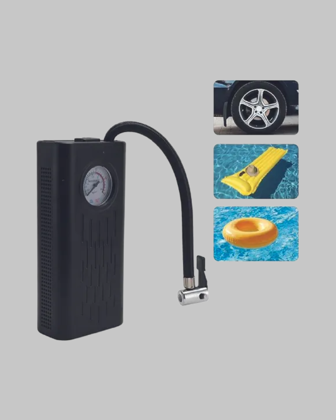 USB Şarjlı Kompakt Elektrikli Hava Kompresörü 3000 mAh - Görsel 3