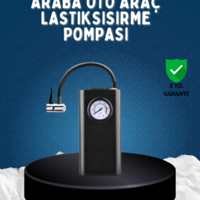 Elektrikli Hava Kompresörü Type-C USB Şarjlı Çok Fonksiyonlu Lastik Pompası