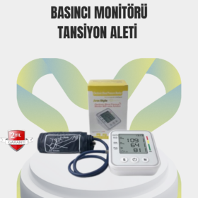 2 Kullanıcı Hafızalı USB Uyumlu Tansiyon Ölçer