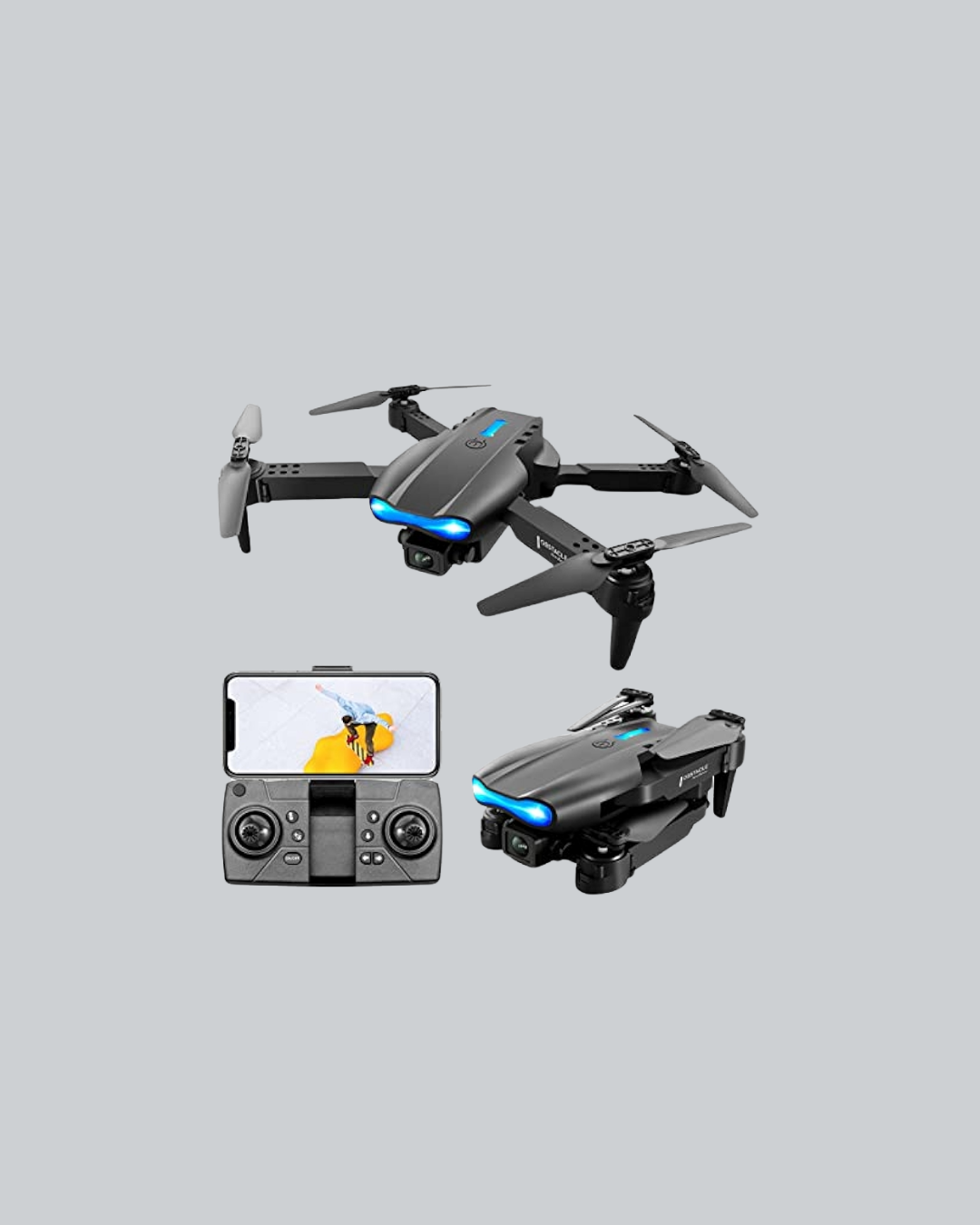 Yükseklik Sabitlemeli Katlanabilir Drone 1080P 4K Kamera Seçenekli - Görsel 4